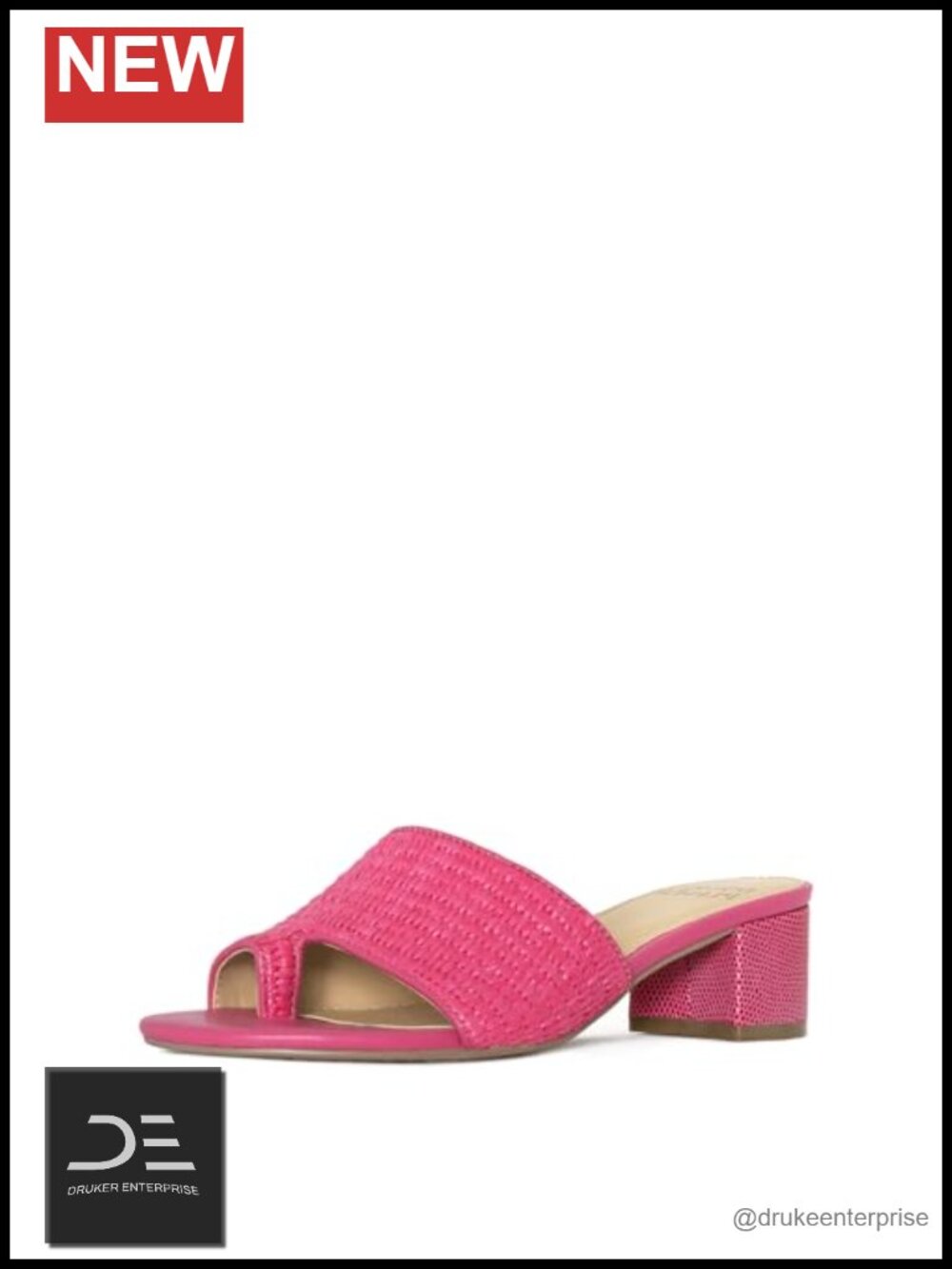 Women's Raffia Heeled Sandals Block Heel Slip On Ankle Strap
